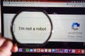 reCAPTCHA on windows screen. Checkmark to prove that you are not robot, but human