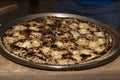 Recco Focaccia cheese italian flat bread wood oven baked traditional plate