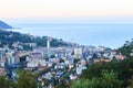 Morning cityscape of small town Recco, located on Mediterranean sea, in Liguria, Italy Royalty Free Stock Photo