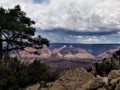 Receding storm clouds over Grand Canyon