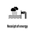 Receipt of energy icon with description. Element of energy saving icon for mobile concept and web apps. Detailed Receipt of energy Royalty Free Stock Photo