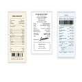 Receipt payment or cash check with prices from shop vector icon