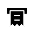 Receipt printer black glyph ui icon