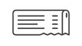 Receipt or ticket icon, representing transaction or entry proof, vector design Generative AI Royalty Free Stock Photo