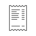 Receipt vector icon