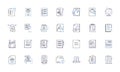 Receipts line icons collection. Transaction, Proof, Record, Itemized, Validation, Document, Purchase vector and linear