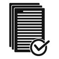 Receive approved documents icon, simple style