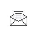 Receive mail line icon