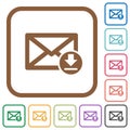 Receive mail simple icons