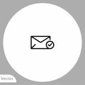 Received mail vector icon sign symbol