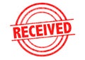 RECEIVED Rubber Stamp Royalty Free Stock Photo