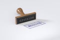 Rubber stamping that says Received on White Background Royalty Free Stock Photo