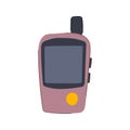 receiver handheld gps cartoon vector illustration Royalty Free Stock Photo