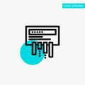 Receiver, Router, Wifi, Radio turquoise highlight circle point Vector icon