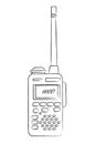 Ratia.Contour. portable radio. Vector illustration. Royalty Free Stock Photo