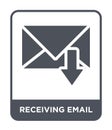 receiving email icon in trendy design style. receiving email icon isolated on white background. receiving email vector icon simple