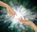 Receiving a Reiki attunement concept