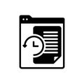 Black solid icon for Recent, new and date Royalty Free Stock Photo
