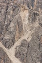 Recent landslide in a dolomites wall in Italy