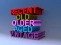 Recent old older aged vintage Royalty Free Stock Photo