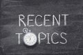 Recent topics watch Royalty Free Stock Photo