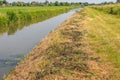 Recently cleaned Dutch polder ditch