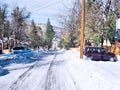 A Snow Packed Lane In Sugarloaf Royalty Free Stock Photo