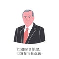 Recep Erdogan portrait illustration
