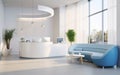 Reception area in medical clinic