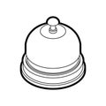 Reception bell Isometrics isolated. Table bell Vector illustration Royalty Free Stock Photo