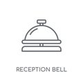 Reception bell linear icon. Modern outline Reception bell logo c Royalty Free Stock Photo