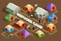 Reception Camp Isometric Background