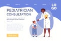 Pediatrician Talks to Child to Relieve Stress Before Examination. Little Girl is Shy of Physician. Friendly Doctor to Patient. Royalty Free Stock Photo