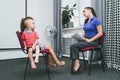 Psychologist reception child professional support Royalty Free Stock Photo