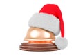 Reception with Christmas Santa hat. 3D rendering Royalty Free Stock Photo