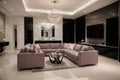 Showcasing Interior Design in Style Contemporary Elegance Royalty Free Stock Photo