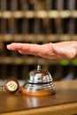 Reception - Hotel bell just before using Royalty Free Stock Photo