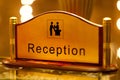 Reception sign Royalty Free Stock Photo