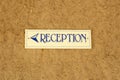 Reception sign Royalty Free Stock Photo