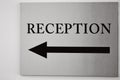 Reception sign Royalty Free Stock Photo