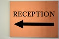 Reception sign Royalty Free Stock Photo