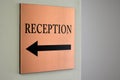 Reception sign Royalty Free Stock Photo