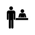 Reception symbol, check out icon, customer service desk sign Ã¢â¬â vector