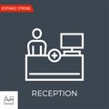 Reception Vector Icon Royalty Free Stock Photo