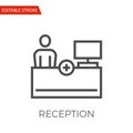 Reception Vector Icon Royalty Free Stock Photo