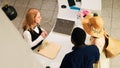 Receptionist doing check in process Royalty Free Stock Photo