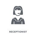 Receptionist icon from Hotel collection.