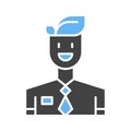 Receptionist Icon Image.