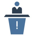 Receptionist Isolated Vector icon that can be easily edit or modified.
