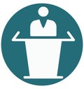 Receptionist Isolated Vector icon that can be easily edit or modified.